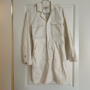 Madewell Ivory Trench Dress (Size XXS)